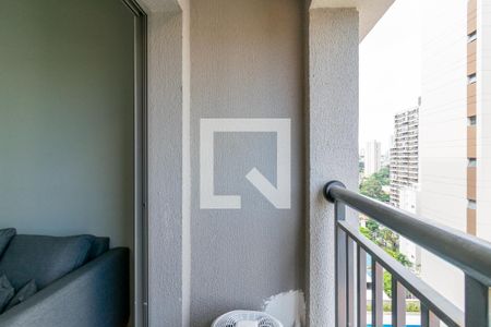 Sacada Sala de apartamento para alugar com 1 quarto, 29m² em Jardim Prudência, São Paulo