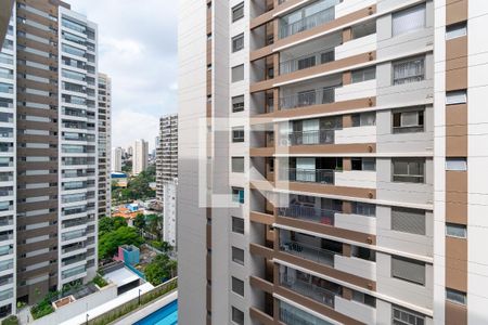 Vista da Sacada Sala de apartamento para alugar com 1 quarto, 29m² em Jardim Prudência, São Paulo