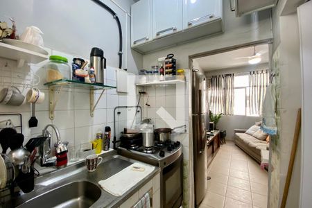 Cozinha de kitnet/studio à venda com 1 quarto, 20m² em Leblon, Rio de Janeiro
