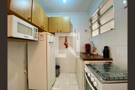 Cozinha - Armários de apartamento para alugar com 1 quarto, 52m² em Nova Mirim, Praia Grande