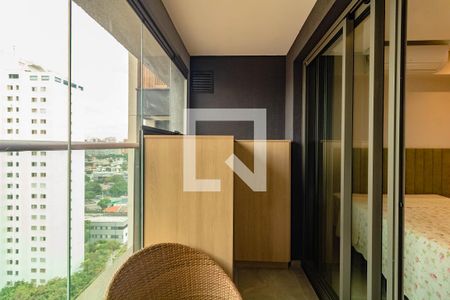 Varanda de kitnet/studio para alugar com 1 quarto, 25m² em Vila Clementino, São Paulo