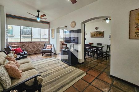 Sala de apartamento para alugar com 3 quartos, 110m² em Balneario Cidade Atlantica, Guarujá