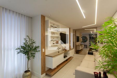 Sala de apartamento à venda com 1 quarto, 80m² em São Luiz, Belo Horizonte