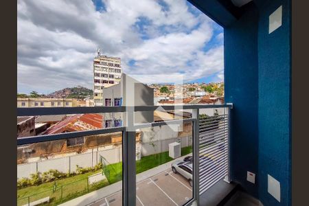 Varanda da Sala de apartamento à venda com 1 quarto, 35m² em Santo Cristo, Rio de Janeiro
