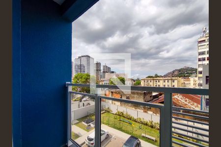 Varanda da Sala de apartamento à venda com 1 quarto, 35m² em Santo Cristo, Rio de Janeiro