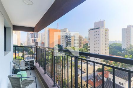 Varanda de kitnet/studio para alugar com 1 quarto, 35m² em Campo Belo, São Paulo