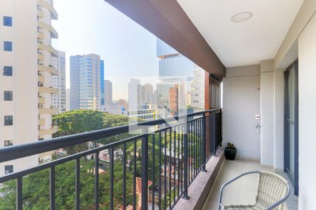 Varanda de kitnet/studio para alugar com 1 quarto, 35m² em Campo Belo, São Paulo