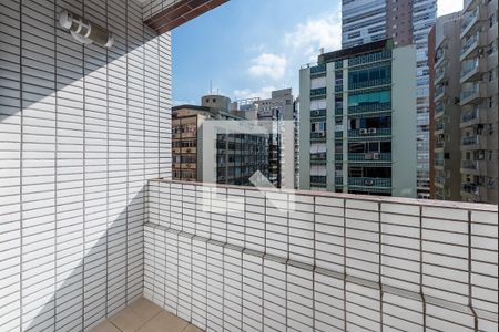 Varanda de kitnet/studio para alugar com 1 quarto, 48m² em Gonzaga, Santos