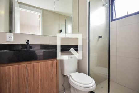 Banheiro de kitnet/studio à venda com 1 quarto, 26m² em Cidade Jardim, São Paulo