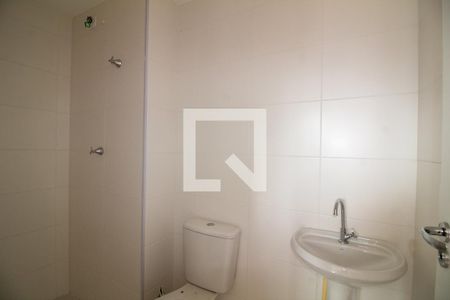Banheiro da Suíte de apartamento para alugar com 1 quarto, 27m² em Jardim Caravelas, São Paulo