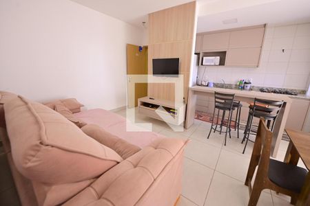 Sala de apartamento para alugar com 2 quartos, 69m² em Vila Rosa, Goiânia