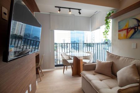 Sala - Studio de kitnet/studio à venda com 1 quarto, 30m² em Santo Amaro, São Paulo