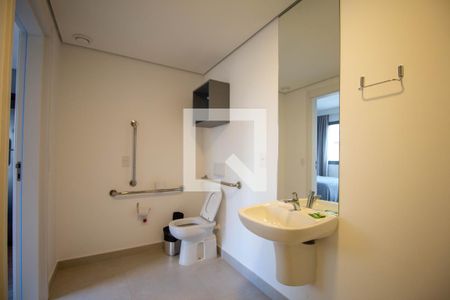 Banheiro de apartamento à venda com 1 quarto, 30m² em Jardim das Acacias, São Paulo