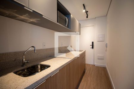 Cozinha de apartamento à venda com 1 quarto, 30m² em Jardim das Acacias, São Paulo