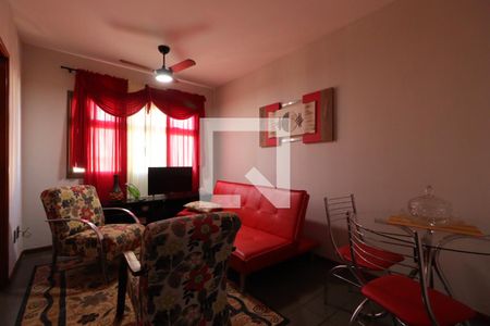 Sala de apartamento para alugar com 1 quarto, 38m² em J. Santana, Ribeirão Preto