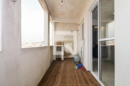 Varanda da Sala de casa para alugar com 1 quarto, 50m² em Jardim Freitas Junior, Taboão da Serra