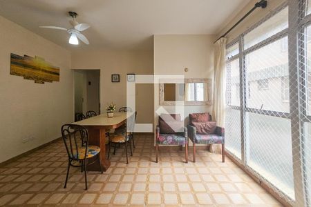 Sala de apartamento para alugar com 3 quartos, 80m² em Jardim Belmar, Guarujá