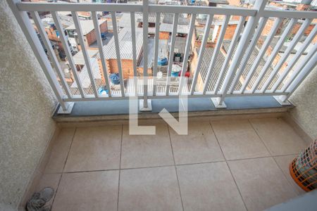 Varanda da sala de apartamento à venda com 2 quartos, 46m² em Vila Nogueira, Diadema