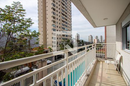 Varanda da sala de apartamento à venda com 1 quarto, 56m² em Vila Leopoldina, Santo André