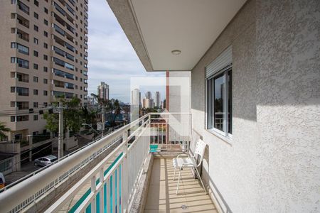 Varanda da sala de apartamento à venda com 1 quarto, 56m² em Vila Leopoldina, Santo André