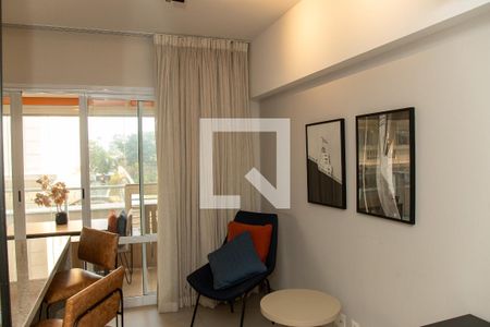 Sala de apartamento à venda com 1 quarto, 48m² em Campo Belo, São Paulo