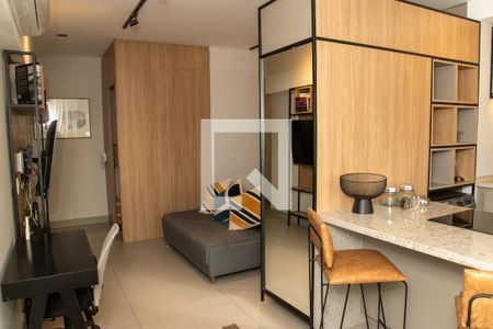 Sala de apartamento à venda com 1 quarto, 48m² em Campo Belo, São Paulo