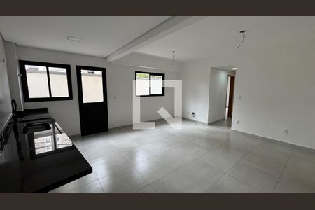 Sala - Cozinha de apartamento à venda com 2 quartos, 59m² em Vila Guiomar, Santo André