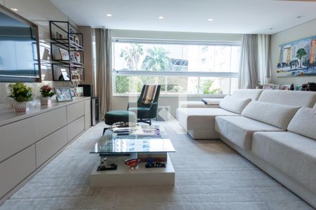 Sala de TV de apartamento para alugar com 3 quartos, 146m² em Vila da Serra, Nova Lima