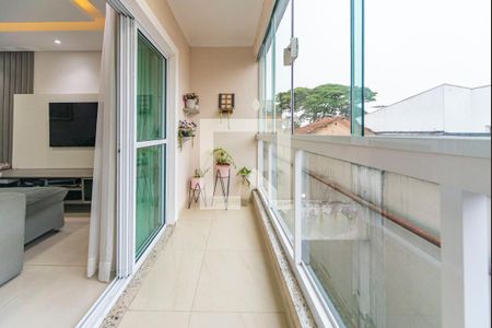 Varanda da Sala de casa de condomínio à venda com 3 quartos, 127m² em Vila Helena, Santo André