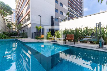 Área comum - Piscina de kitnet/studio à venda com 1 quarto, 25m² em Pinheiros, São Paulo