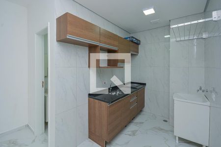 Cozinha de apartamento para alugar com 1 quarto, 29m² em Jardim Sabara, São Paulo