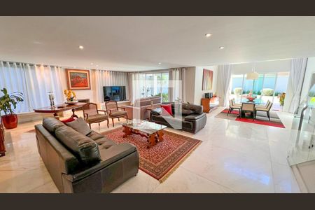 Sala de casa de condomínio à venda com 5 quartos, 400m² em Alphaville, Nova Lima