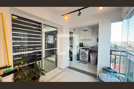 Varanda de apartamento à venda com 3 quartos, 97m² em Vila Scarpelli, Santo André