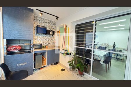 Varanda de apartamento à venda com 3 quartos, 97m² em Vila Scarpelli, Santo André