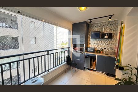 Varanda de apartamento à venda com 3 quartos, 97m² em Vila Scarpelli, Santo André