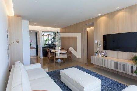 Sala de apartamento à venda com 2 quartos, 103m² em Vila da Serra, Nova Lima