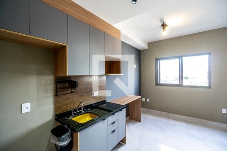 Cozinha de kitnet/studio para alugar com 1 quarto, 27m² em Vila Aricanduva, São Paulo