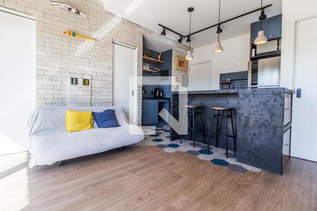 Sala de apartamento à venda com 1 quarto, 50m² em Residencial Tambore Iii, Santana de Parnaíba