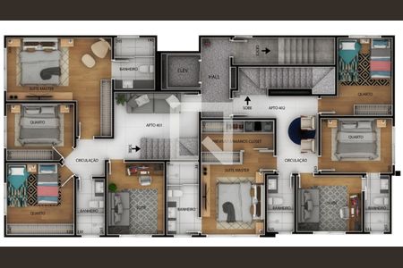 Apartamento à venda com 4 quartos, 243m² em Santa Rosa, Belo Horizonte