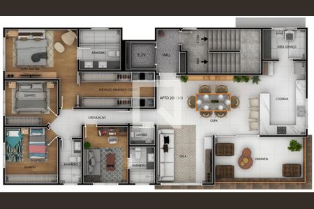 Apartamento à venda com 4 quartos, 243m² em Santa Rosa, Belo Horizonte