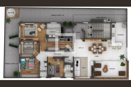 Apartamento à venda com 4 quartos, 163m² em Santa Rosa, Belo Horizonte