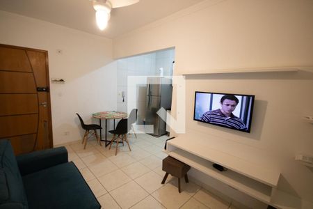 Sala/Cozinha de apartamento para alugar com 1 quarto, 42m² em Nova Mirim, Praia Grande