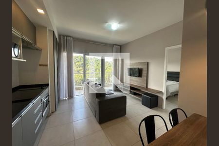 Sala de apartamento para alugar com 1 quarto, 50m² em Residencial Tambore Iii, Santana de Parnaíba