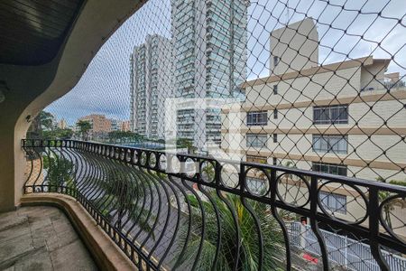 Varanda da Sala de apartamento para alugar com 4 quartos, 90m² em Jardim das Conchas, Guarujá