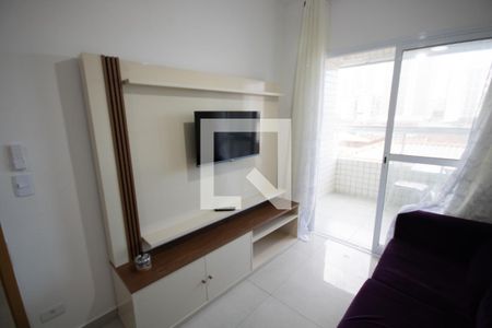 Sala de apartamento para alugar com 1 quarto, 45m² em Nova Mirim, Praia Grande