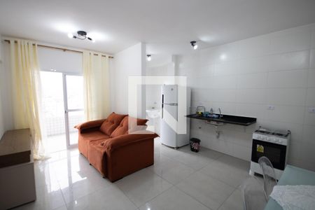 Sala de apartamento para alugar com 1 quarto, 45m² em Nova Mirim, Praia Grande