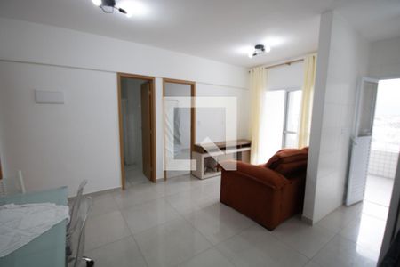 Sala de apartamento para alugar com 1 quarto, 45m² em Nova Mirim, Praia Grande