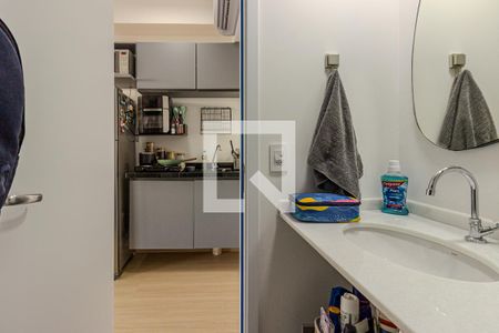 Banheiro do Studio de kitnet/studio à venda com 1 quarto, 27m² em Santo Amaro, São Paulo