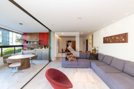 Sala de apartamento à venda com 4 quartos, 208m² em Santa Lúcia, Belo Horizonte