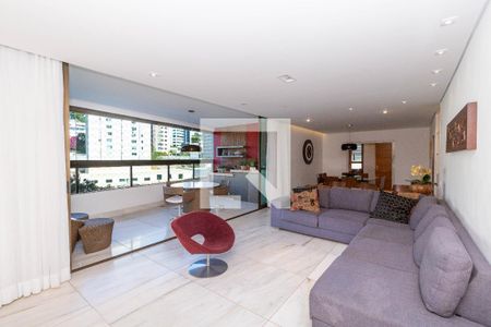 Sala de apartamento à venda com 4 quartos, 208m² em Santa Lúcia, Belo Horizonte
